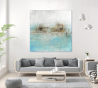 Granulated Aquamarine by Maeve Harris on GIANT ART - grey abstract