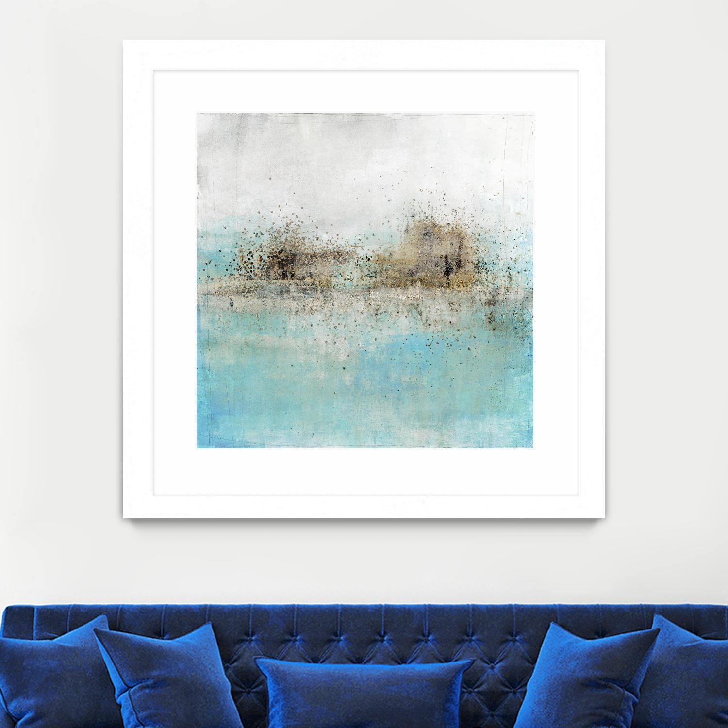 Granulated Aquamarine by Maeve Harris on GIANT ART - grey abstract