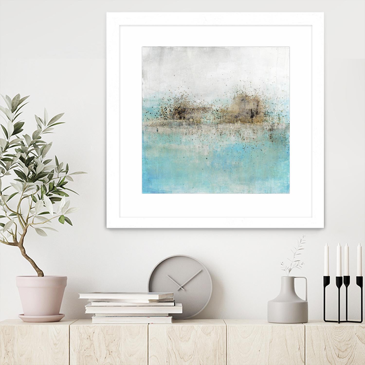 Granulated Aquamarine by Maeve Harris on GIANT ART - grey abstract