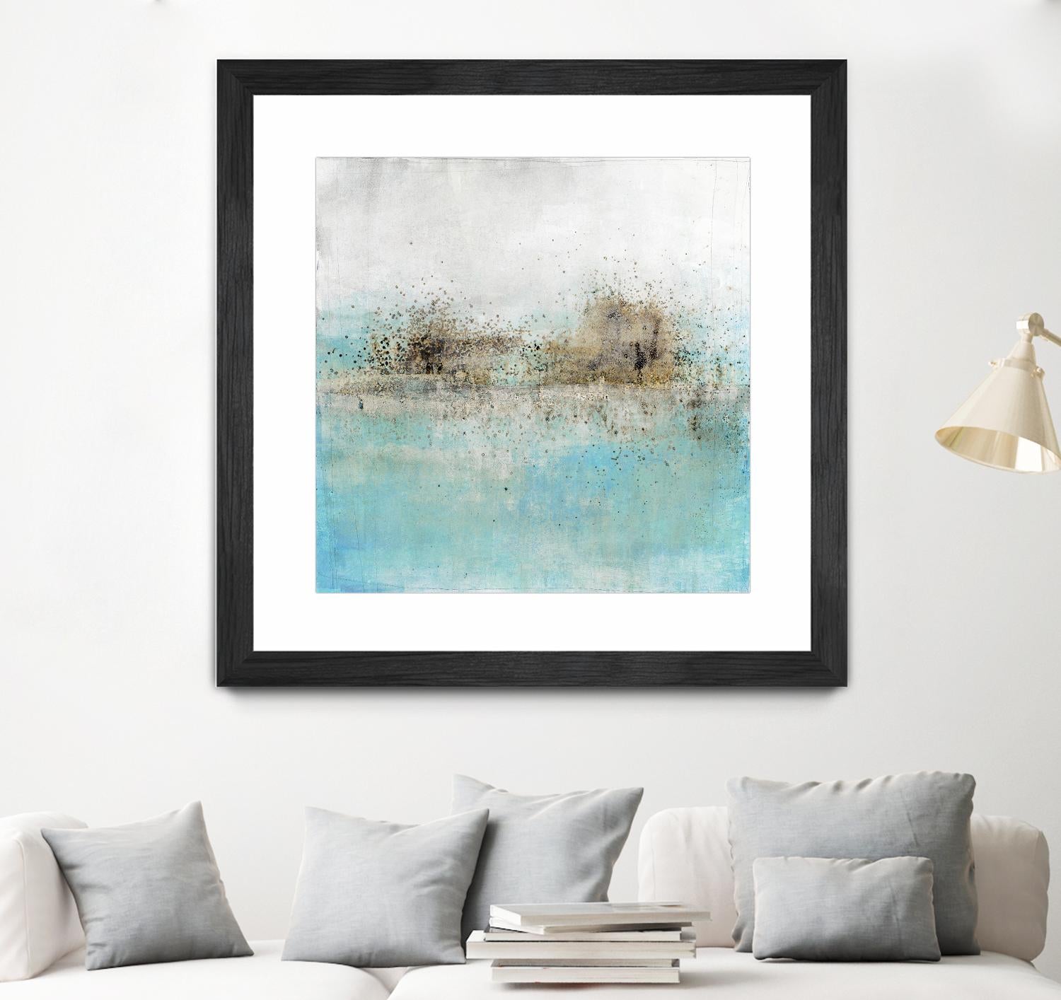 Granulated Aquamarine by Maeve Harris on GIANT ART - grey abstract