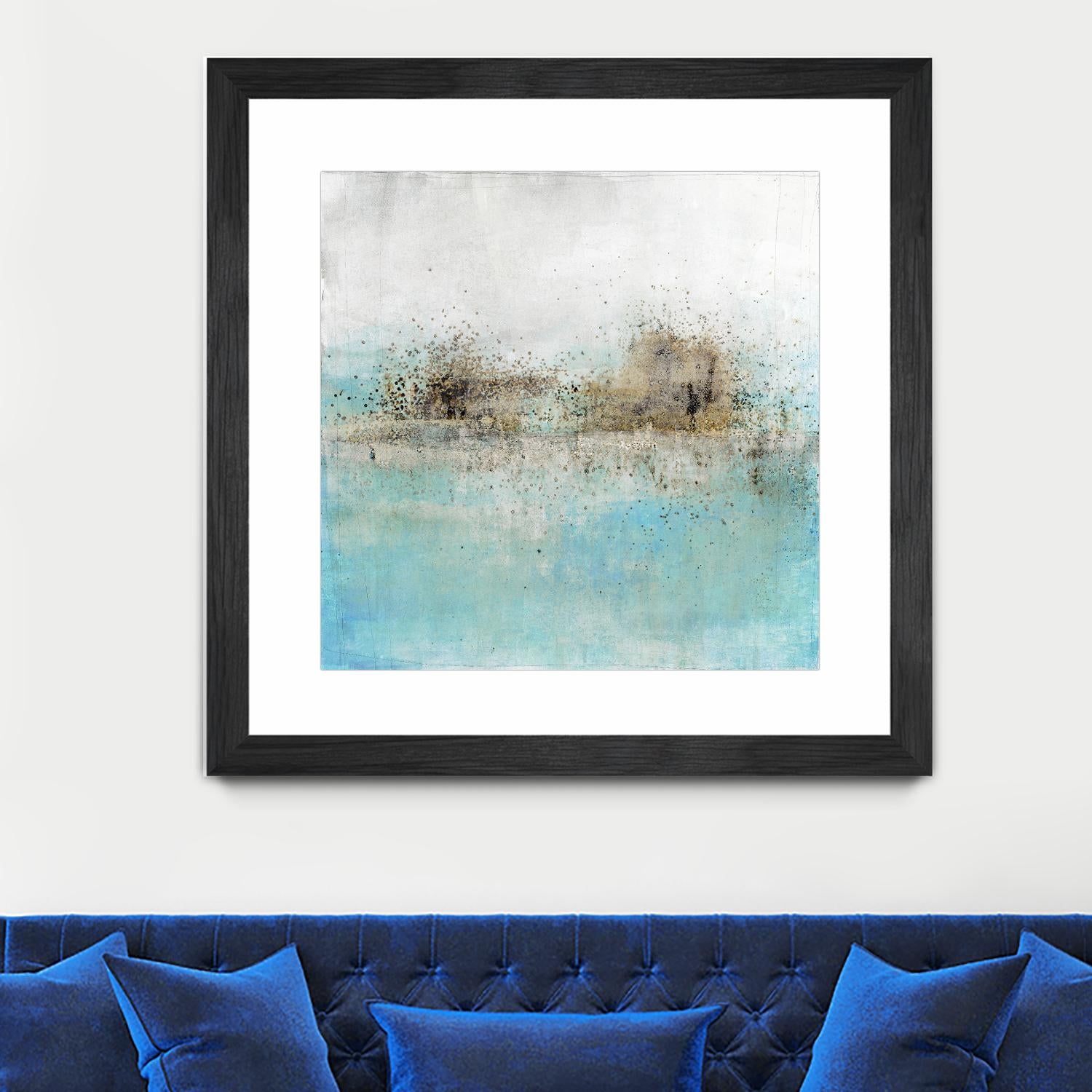 Granulated Aquamarine by Maeve Harris on GIANT ART - grey abstract
