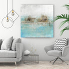 Granulated Aquamarine by Maeve Harris on GIANT ART - grey abstract