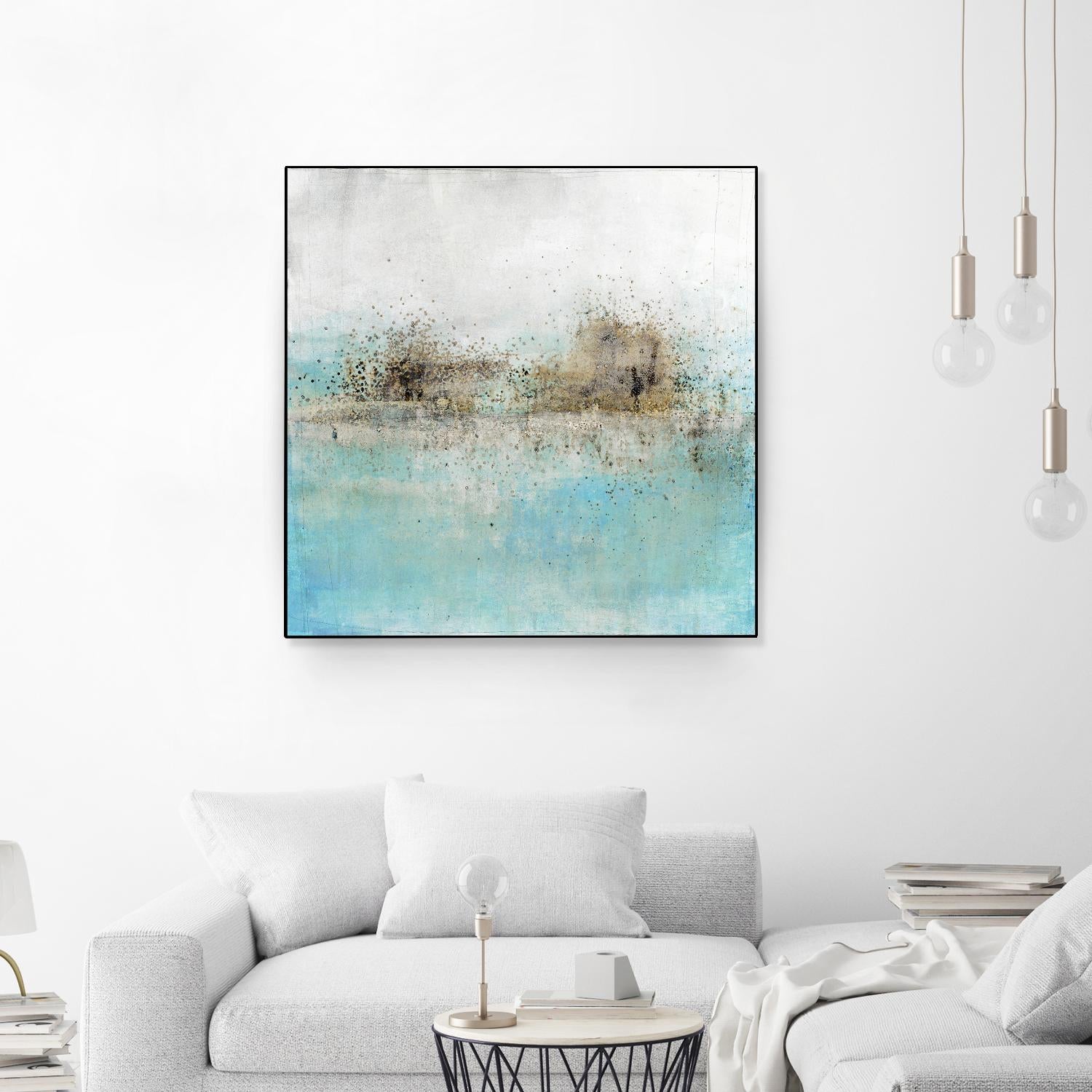 Granulated Aquamarine by Maeve Harris on GIANT ART - grey abstract