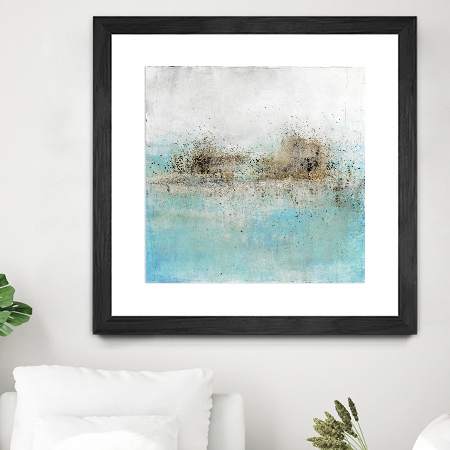 Granulated Aquamarine by Maeve Harris on GIANT ART - grey abstract