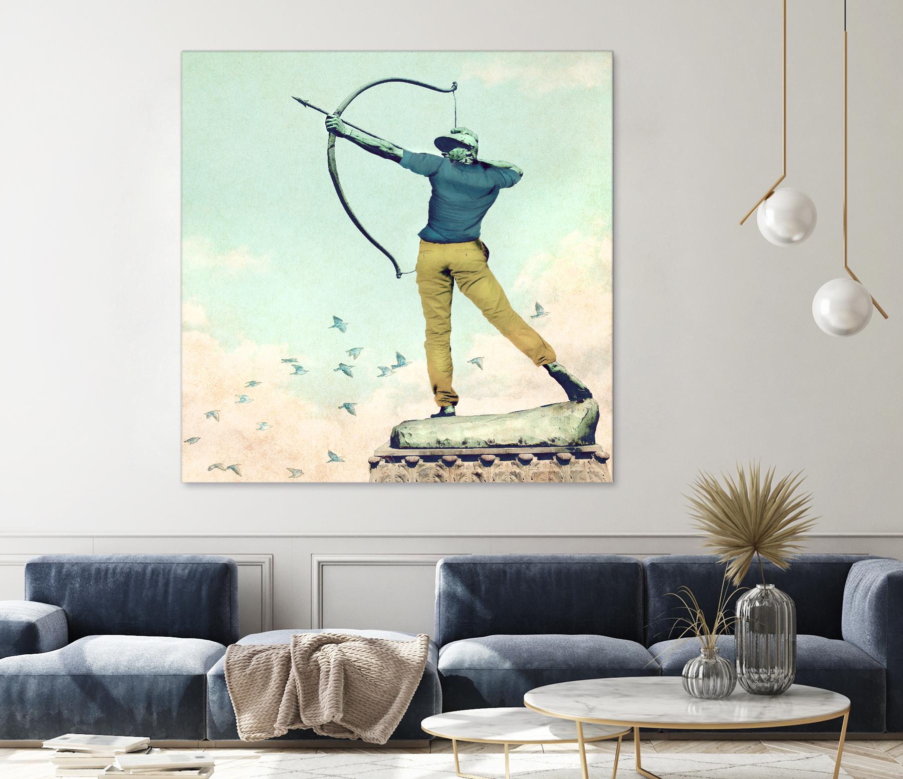 Hipster Archer by THE Studio on GIANT ART - beige contemporary