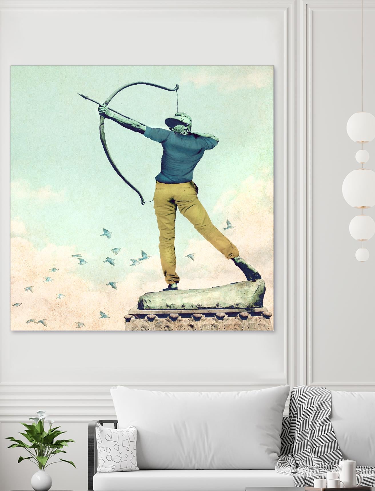 Hipster Archer by THE Studio on GIANT ART - beige contemporary