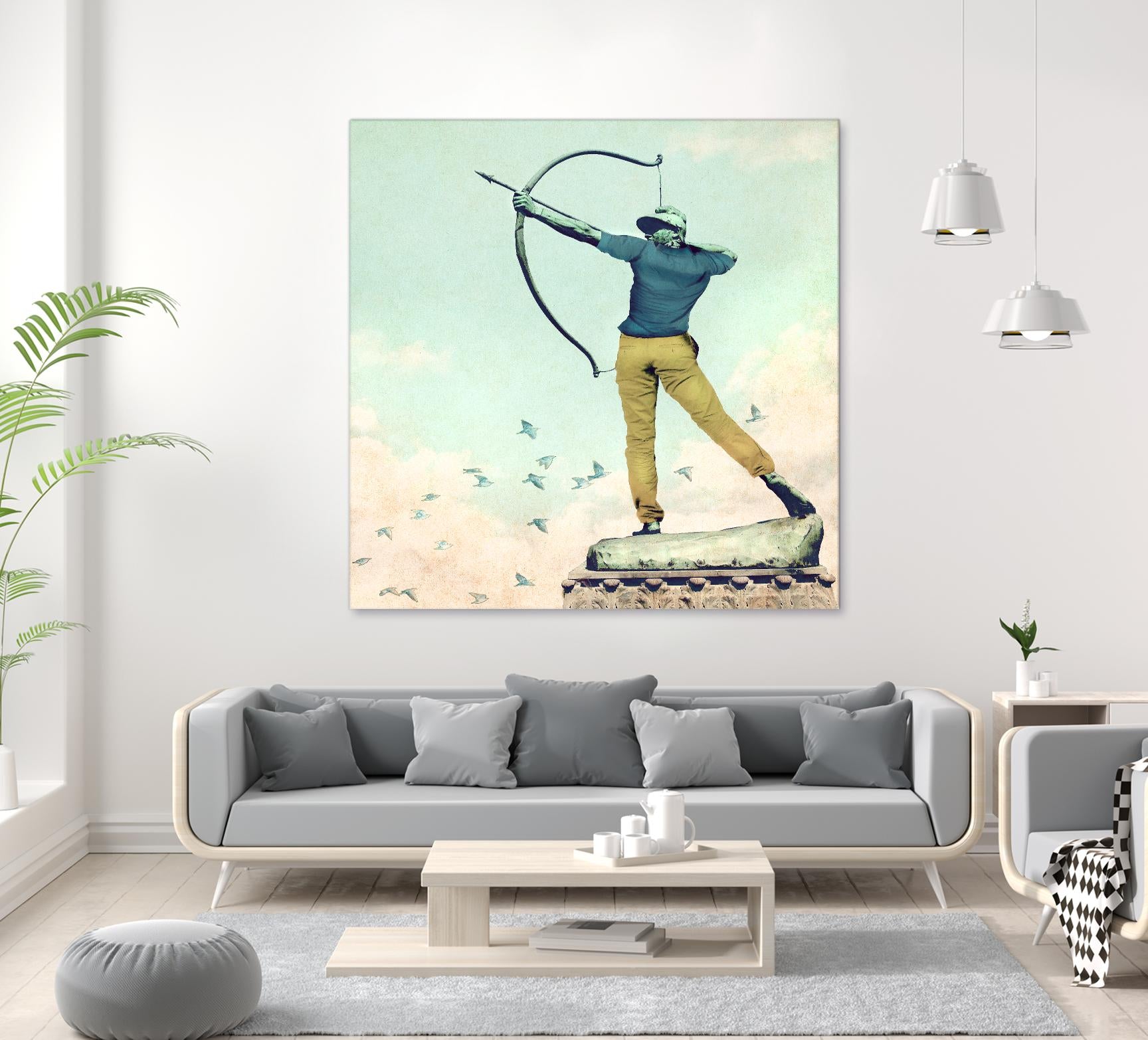 Hipster Archer by THE Studio on GIANT ART - beige contemporary