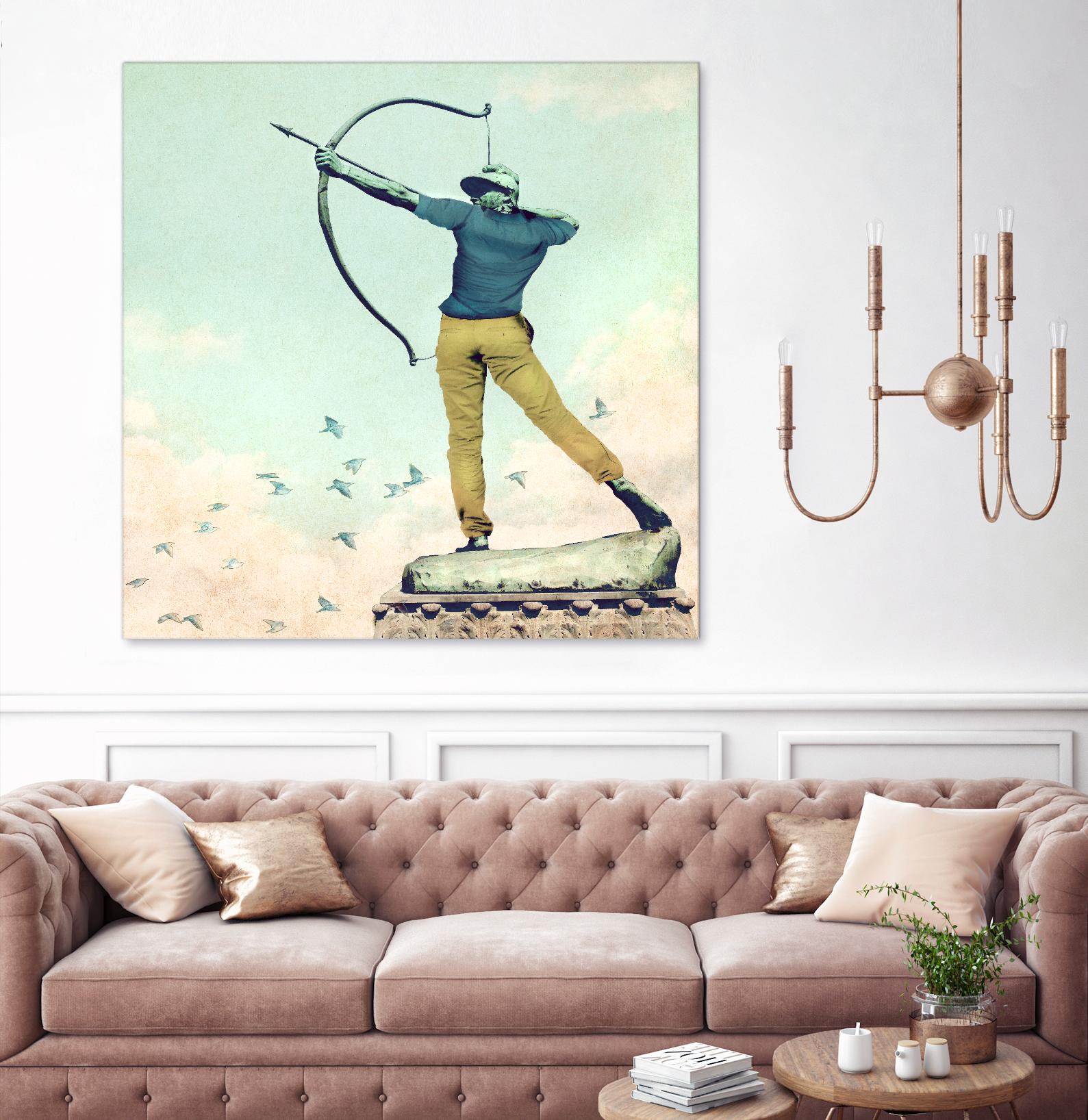 Hipster Archer by THE Studio on GIANT ART - beige contemporary