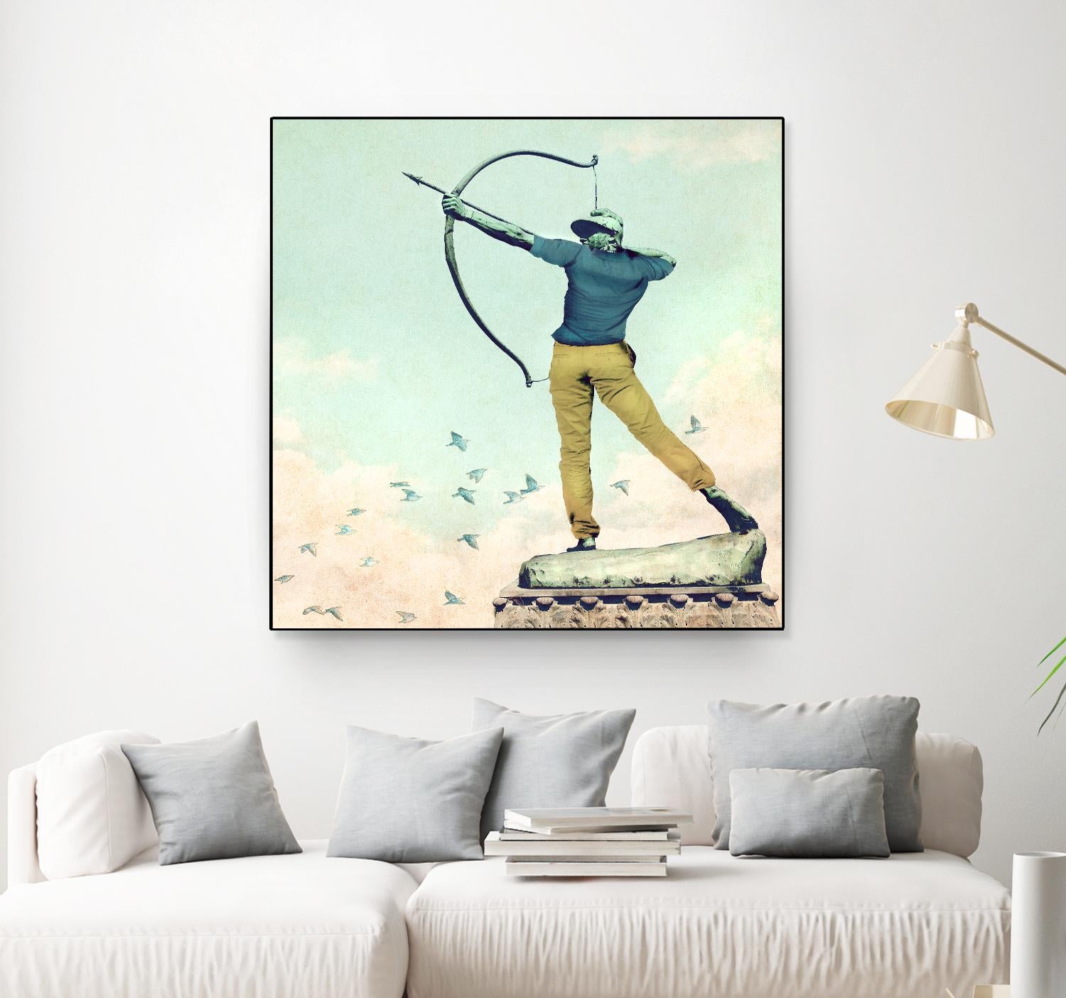 Hipster Archer by THE Studio on GIANT ART - beige contemporary
