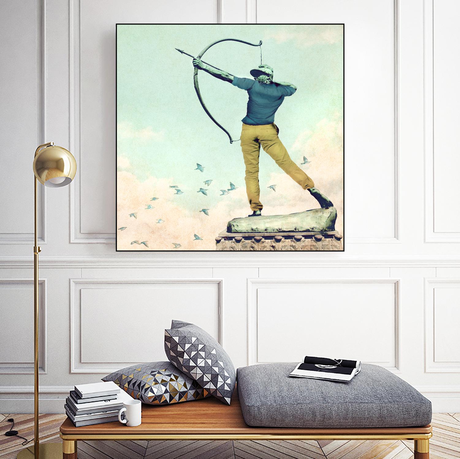 Hipster Archer by THE Studio on GIANT ART - beige contemporary