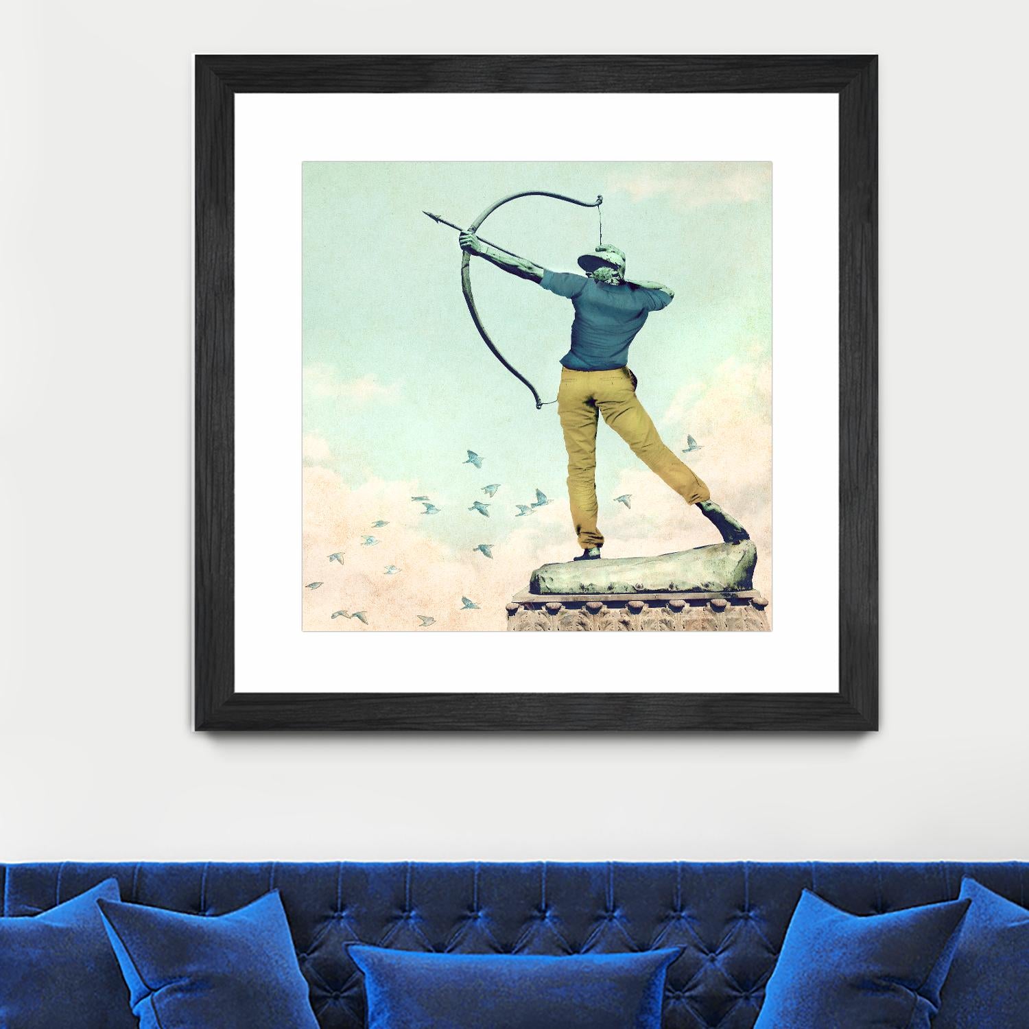 Hipster Archer by THE Studio on GIANT ART - beige contemporary