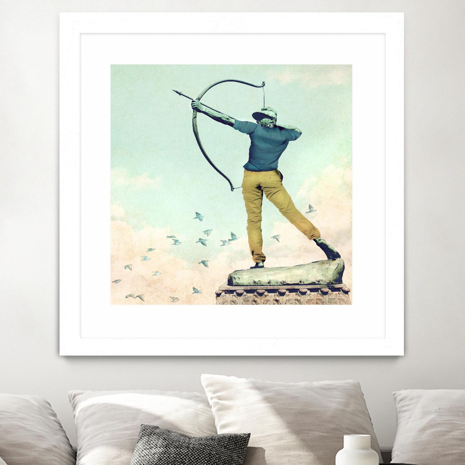 Hipster Archer by THE Studio on GIANT ART - beige contemporary