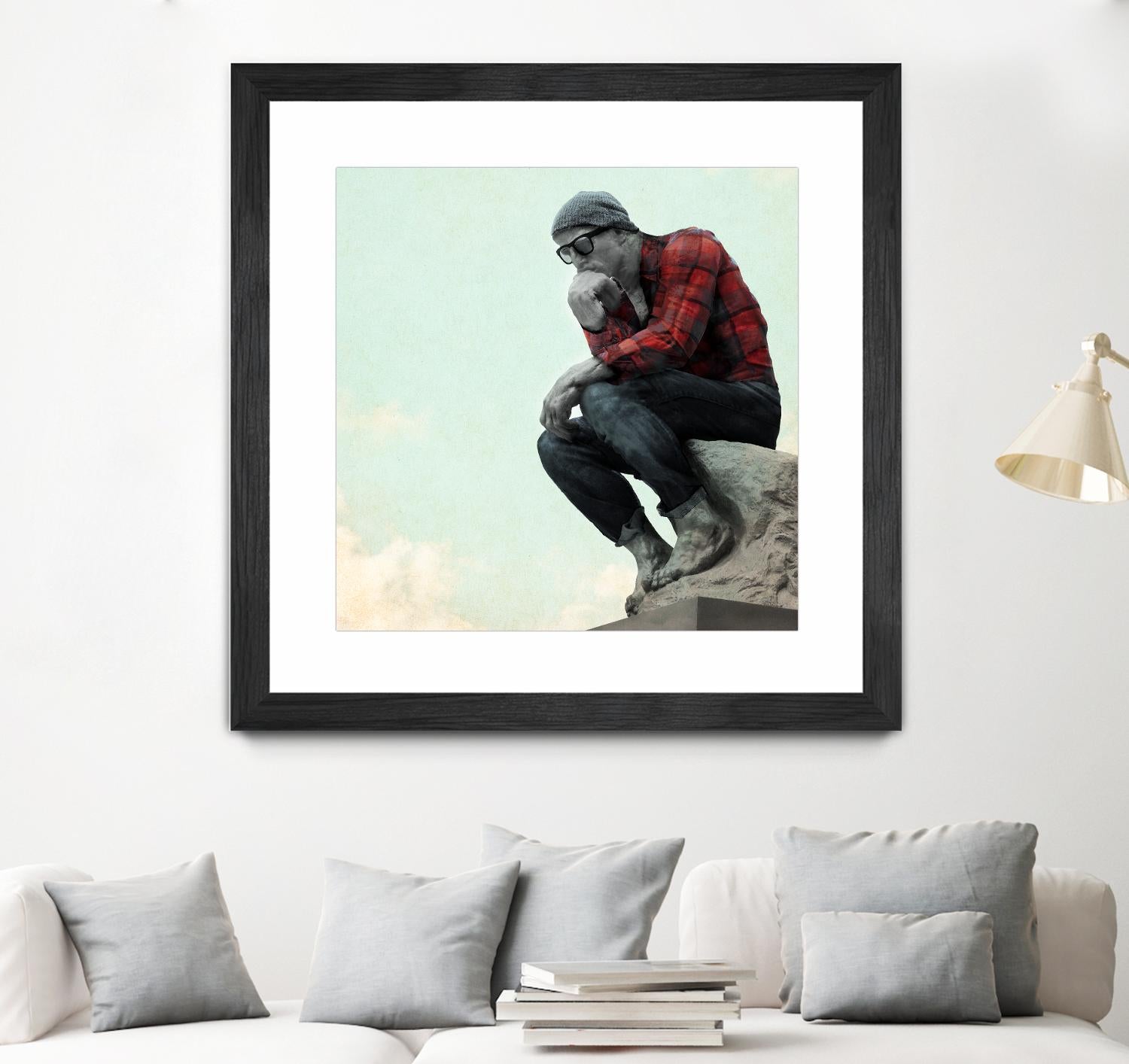 Hipster Thinker by THE Studio on GIANT ART - green contemporary