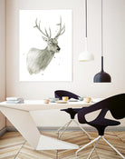 Buck Bust by Brenna Harvey on GIANT ART - white vintage deer