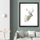 Buck Bust by Brenna Harvey on GIANT ART - white vintage deer