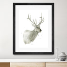 Buck Bust by Brenna Harvey on GIANT ART - white vintage deer