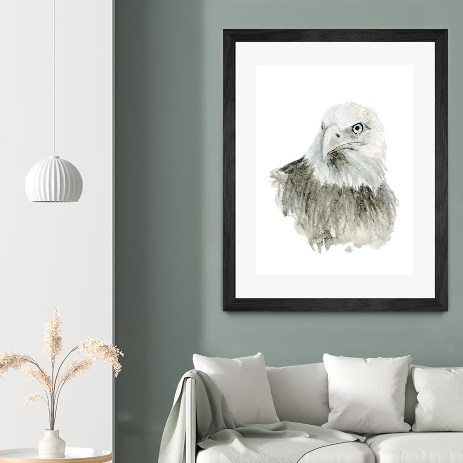 Eagle Bust by Brenna Harvey on GIANT ART - white vintage aigle