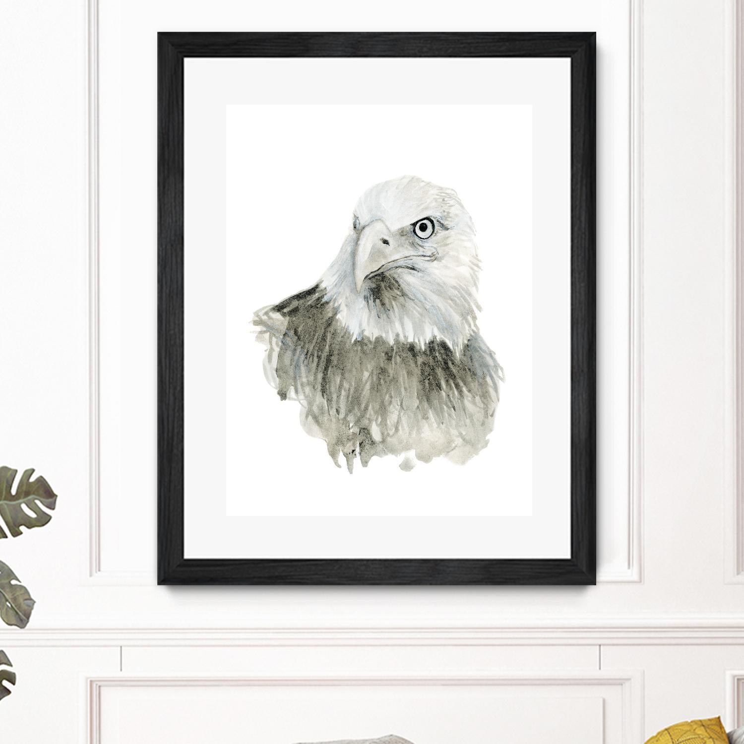 Eagle Bust by Brenna Harvey on GIANT ART - white vintage aigle