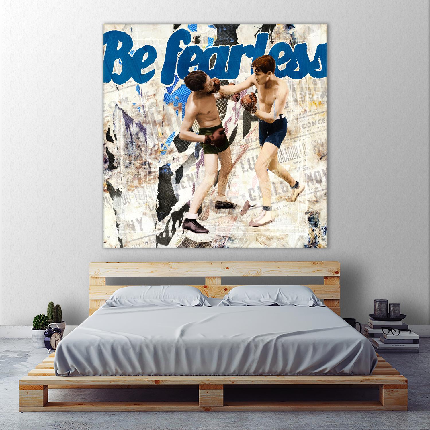 Be Fearless by THE Studio on GIANT ART - blue vintage