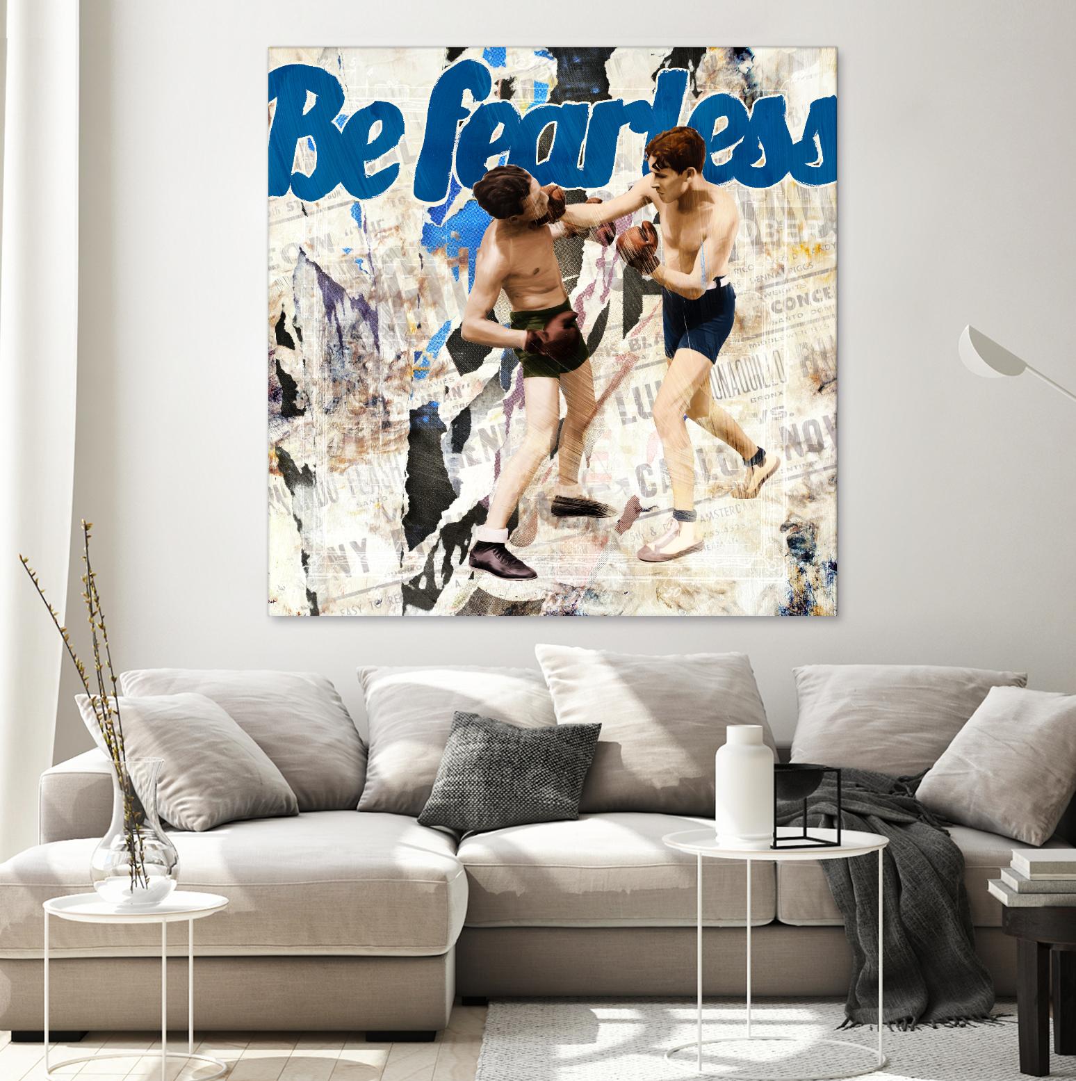 Be Fearless by THE Studio on GIANT ART - blue vintage