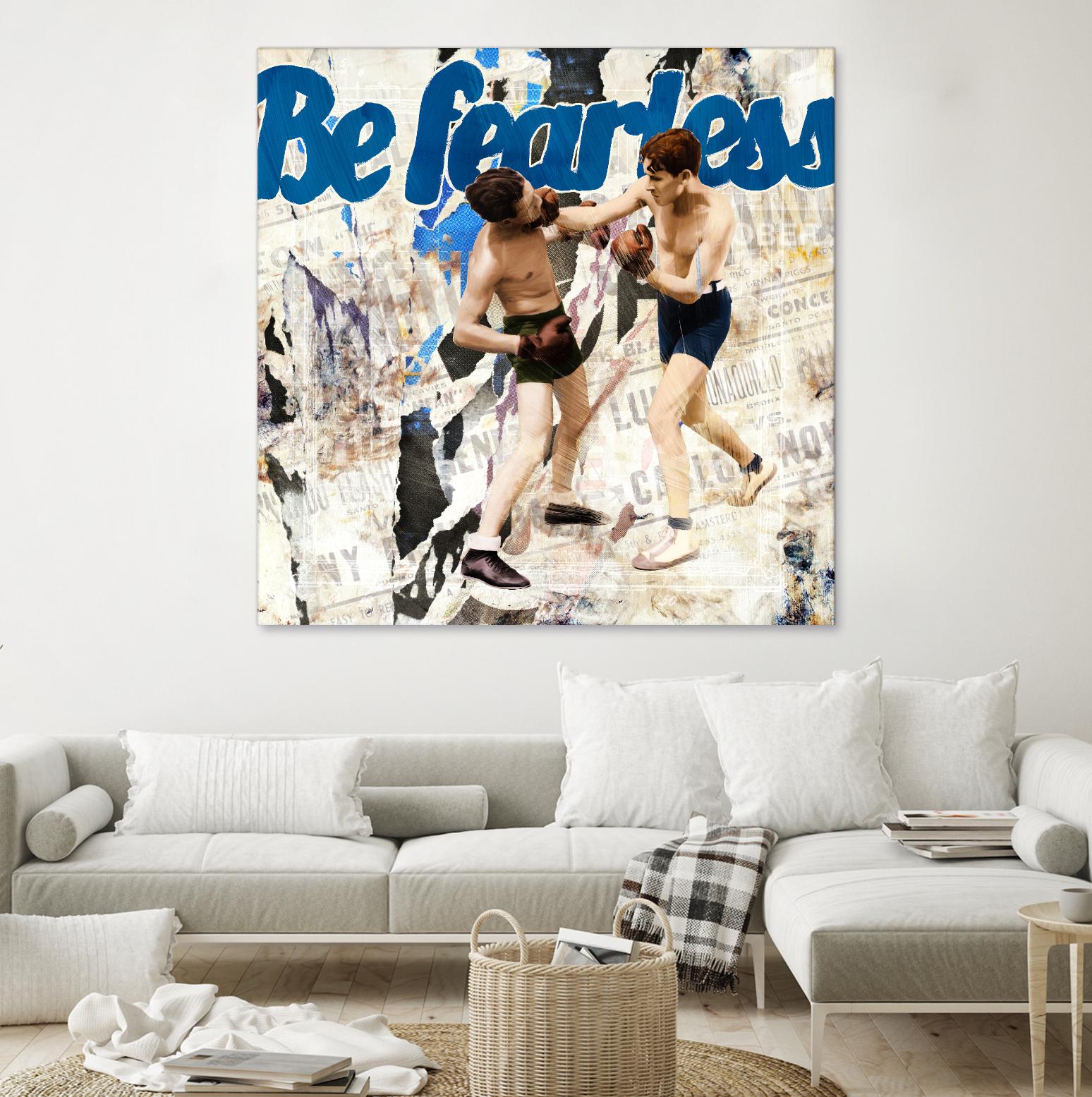Be Fearless by THE Studio on GIANT ART - blue vintage