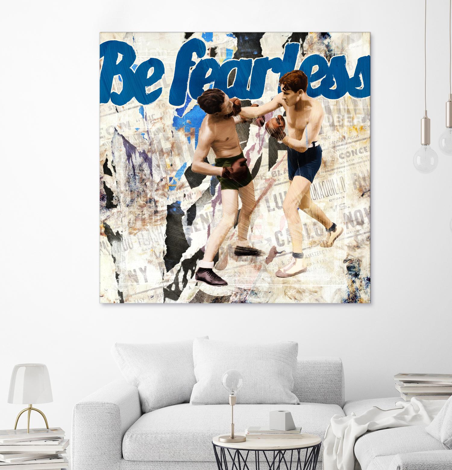 Be Fearless by THE Studio on GIANT ART - blue vintage