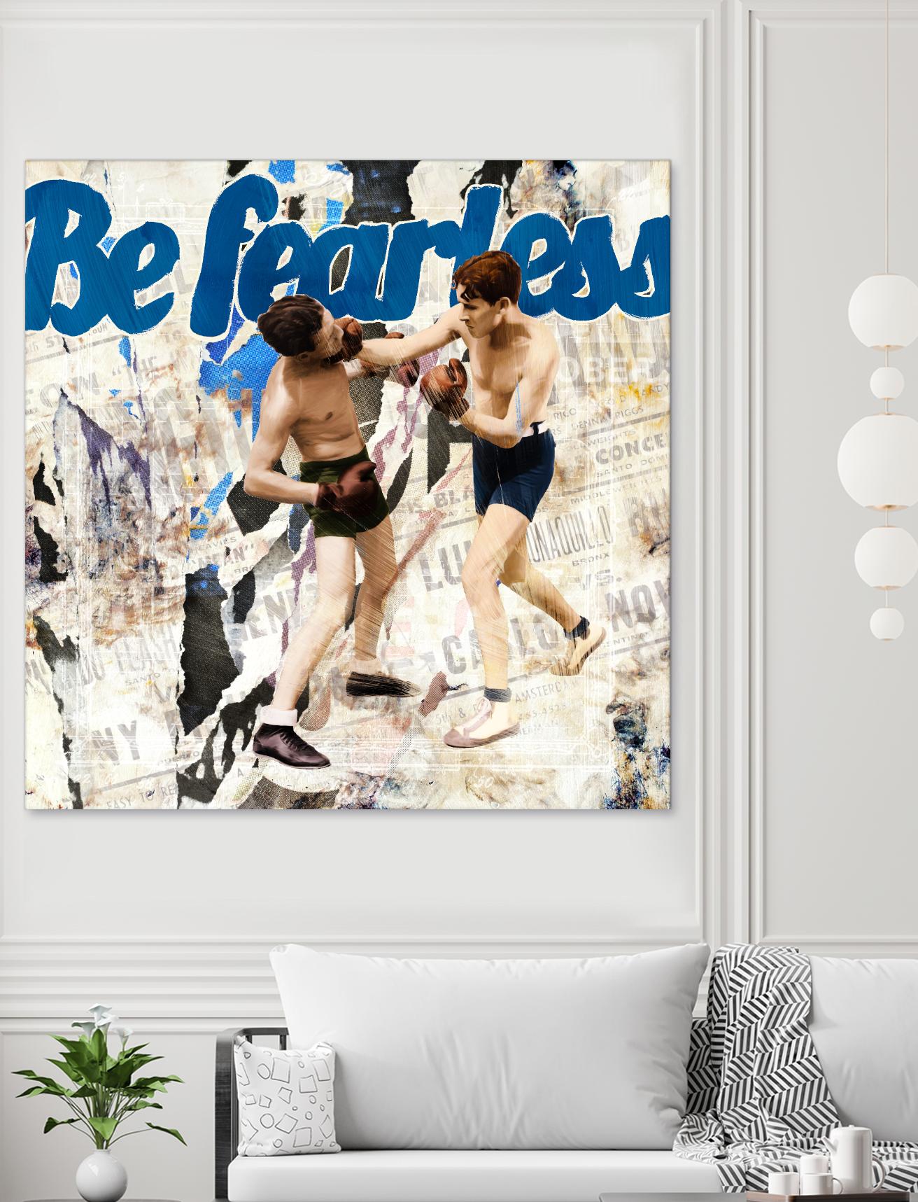 Be Fearless by THE Studio on GIANT ART - blue vintage