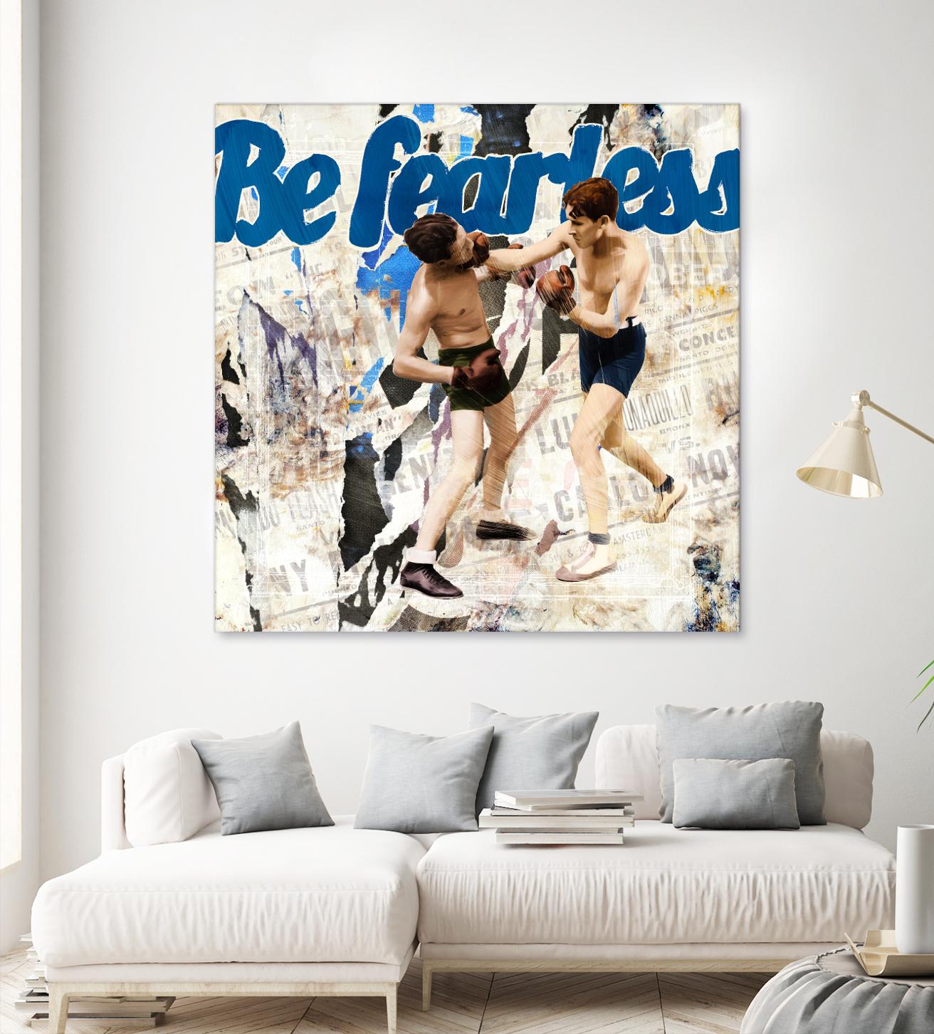 Be Fearless by THE Studio on GIANT ART - blue vintage