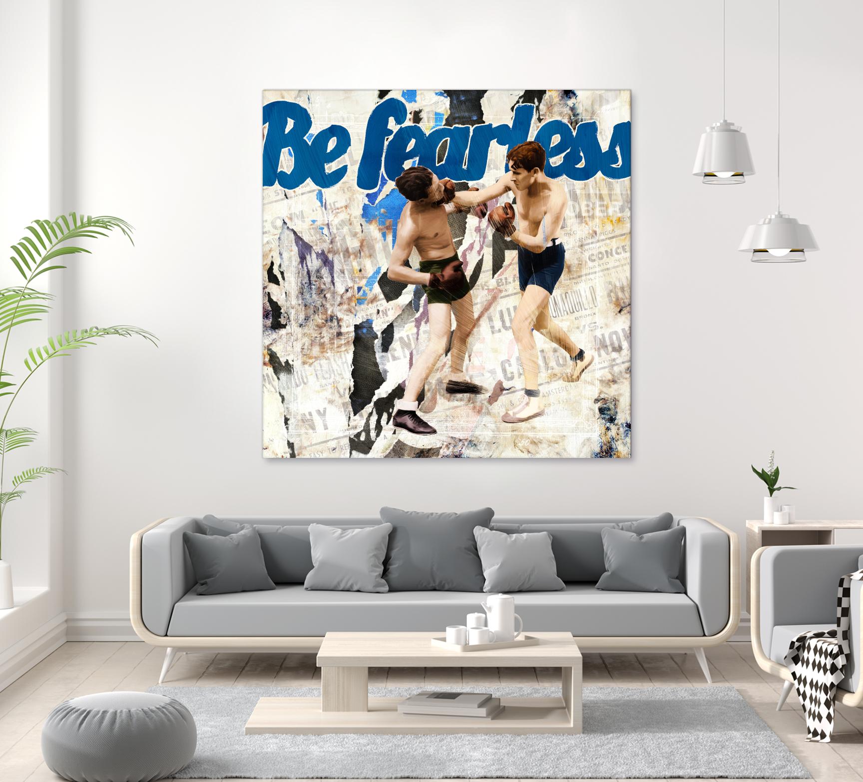 Be Fearless by THE Studio on GIANT ART - blue vintage