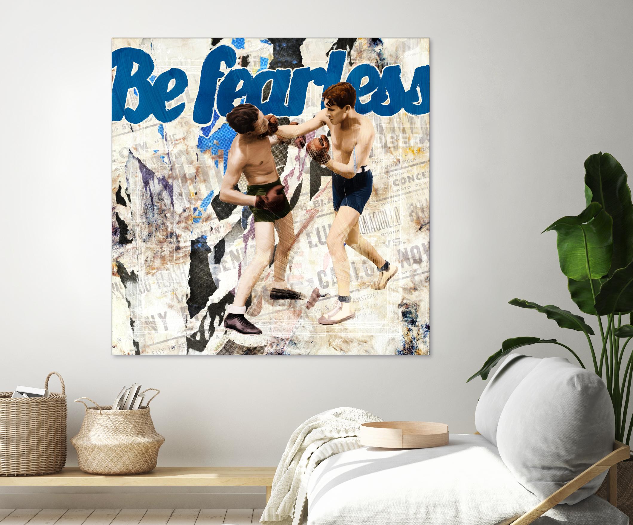 Be Fearless by THE Studio on GIANT ART - blue vintage