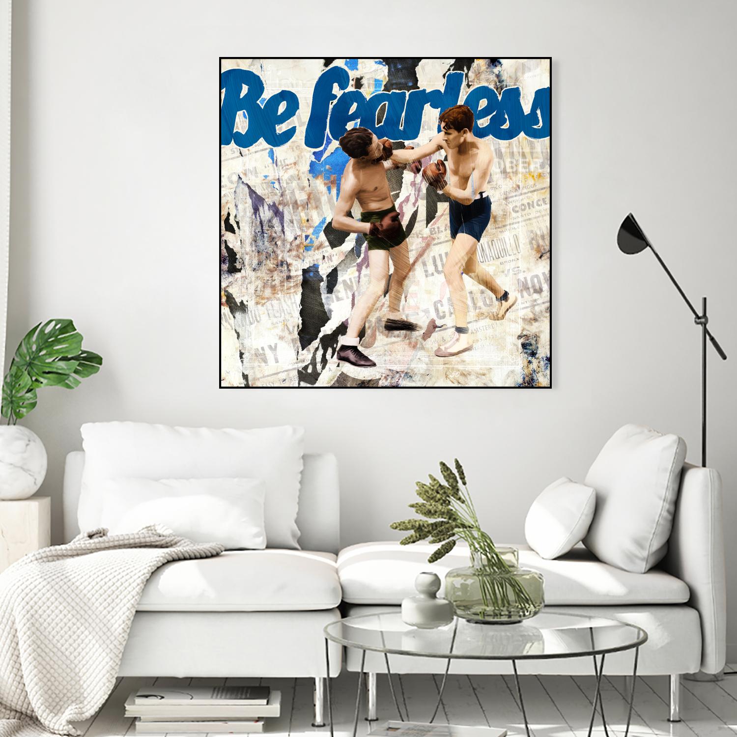 Be Fearless by THE Studio on GIANT ART - blue vintage