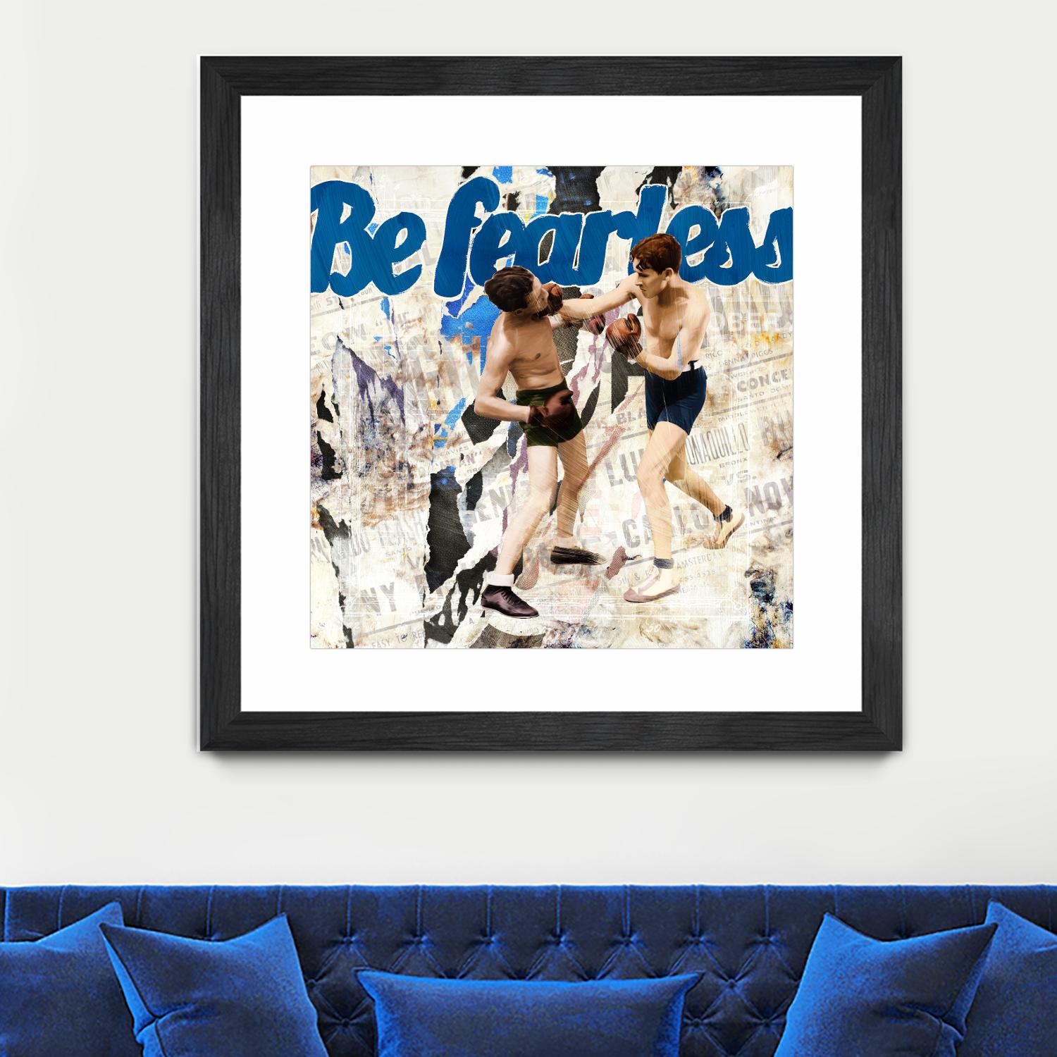 Be Fearless by THE Studio on GIANT ART - blue vintage