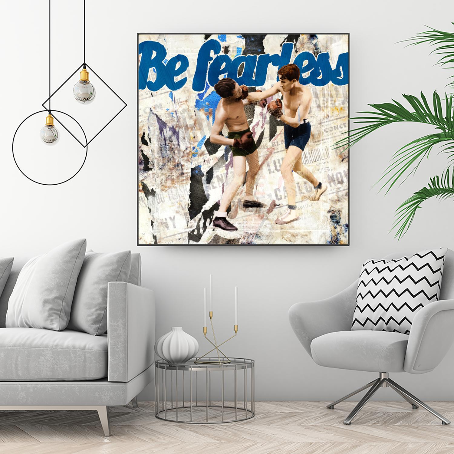 Be Fearless by THE Studio on GIANT ART - blue vintage