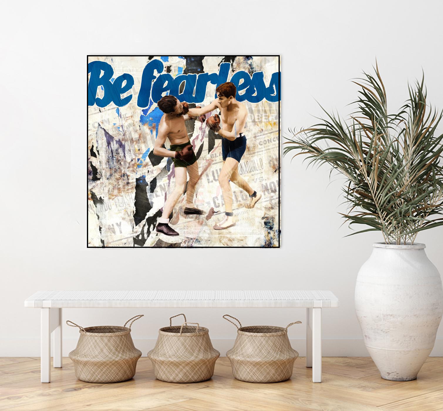 Be Fearless by THE Studio on GIANT ART - blue vintage