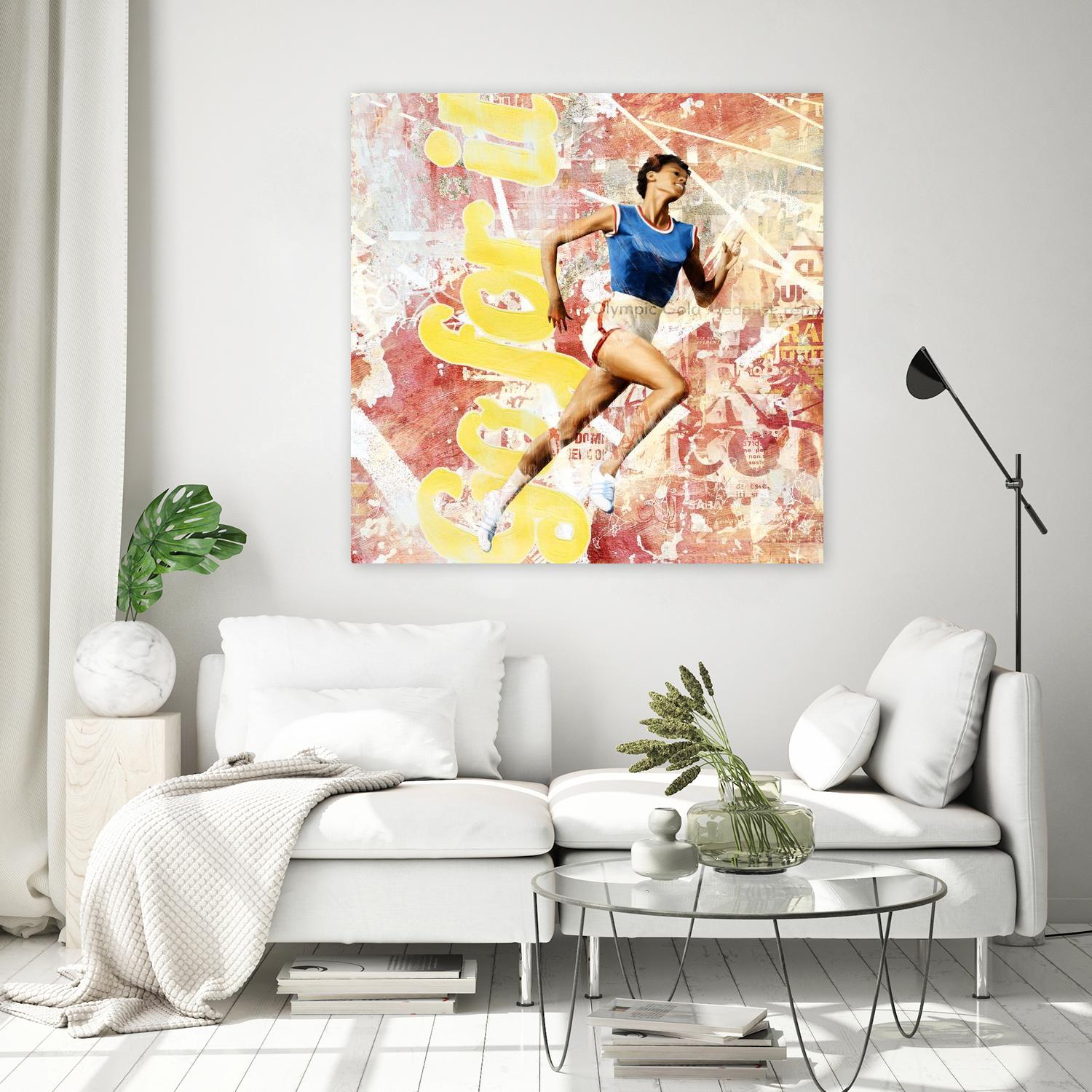 Go For It by THE Studio on GIANT ART - pink typography running