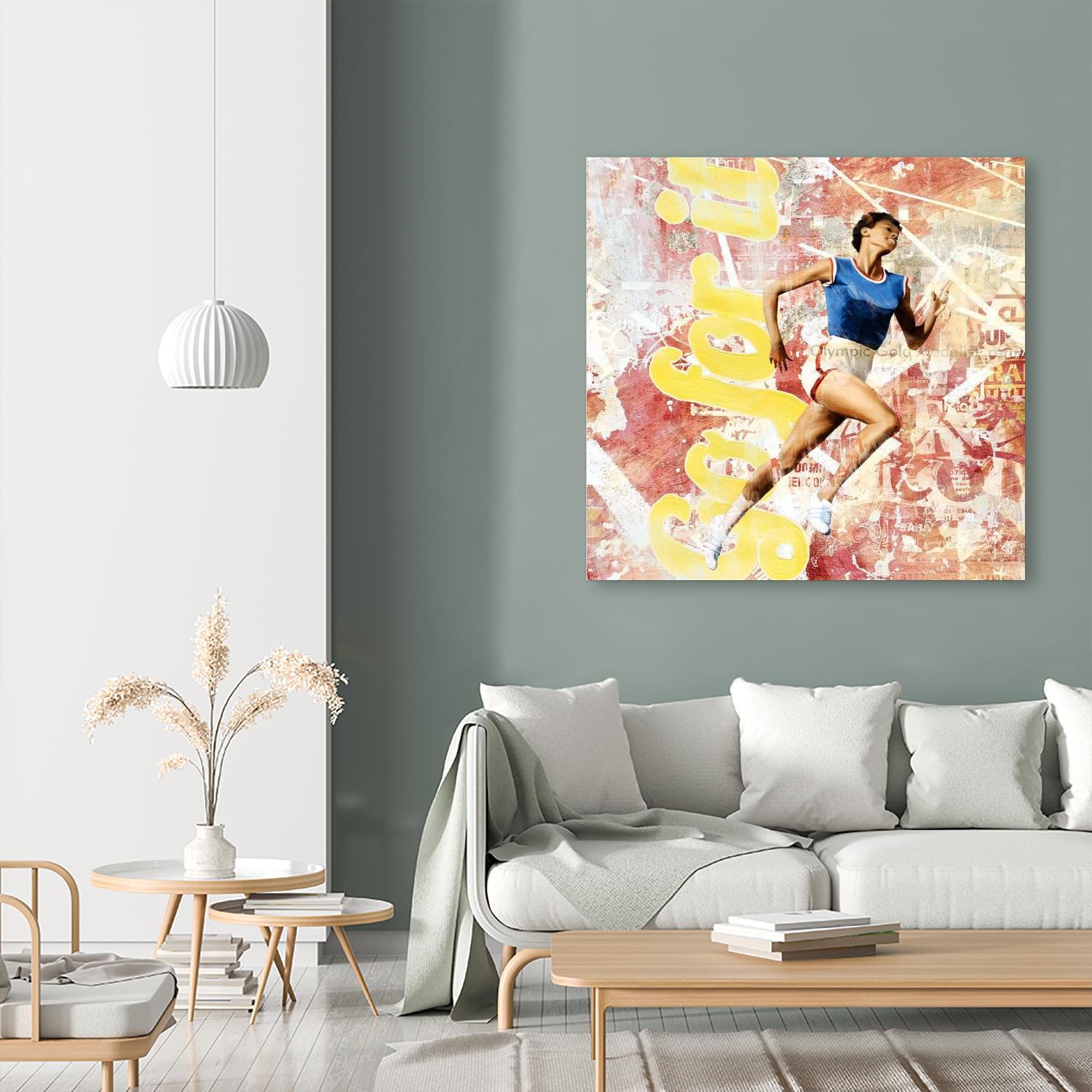 Go For It by THE Studio on GIANT ART - pink typography running