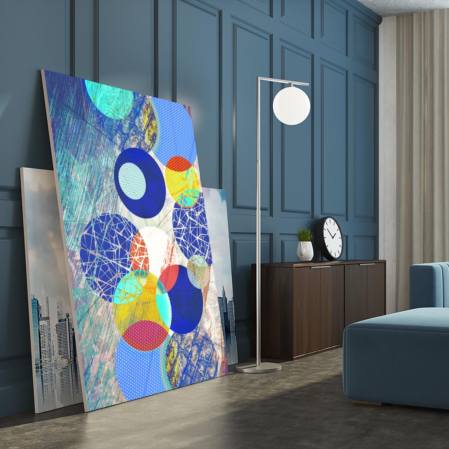 Patterned Circles 1 by THE Studio on GIANT ART - red abstract