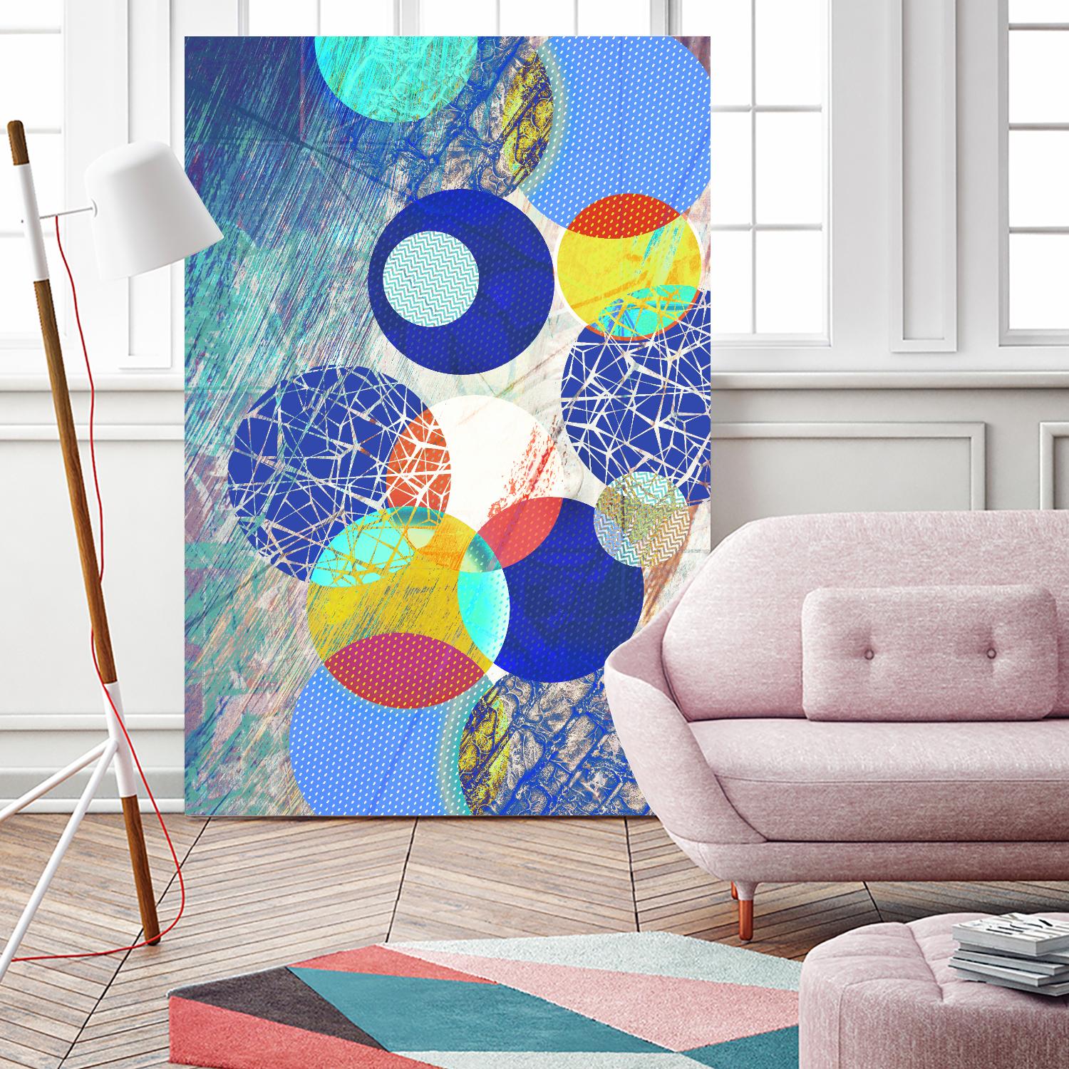 Patterned Circles 1 by THE Studio on GIANT ART - red abstract