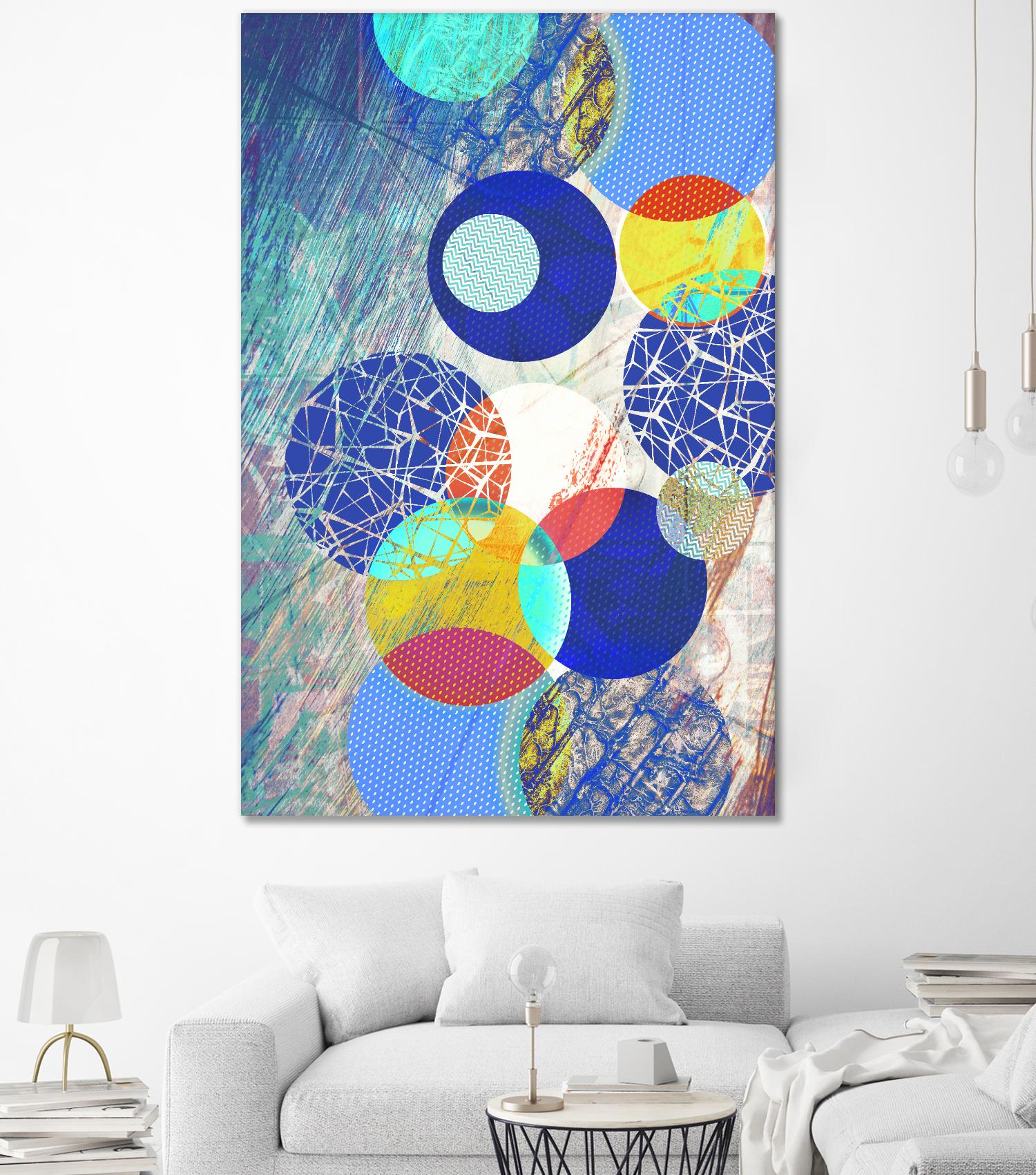 Patterned Circles 1 by THE Studio on GIANT ART - red abstract