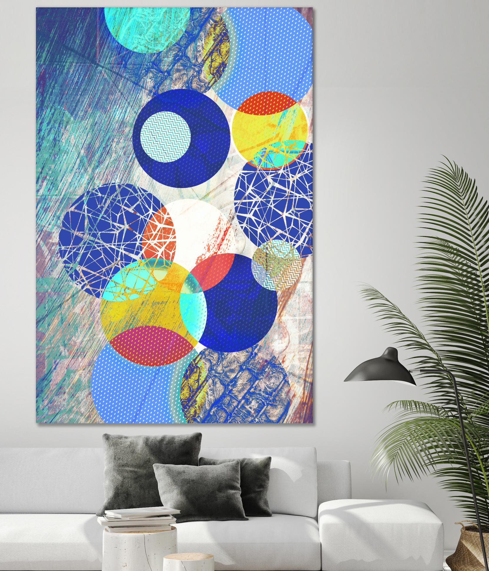 Patterned Circles 1 by THE Studio on GIANT ART - red abstract