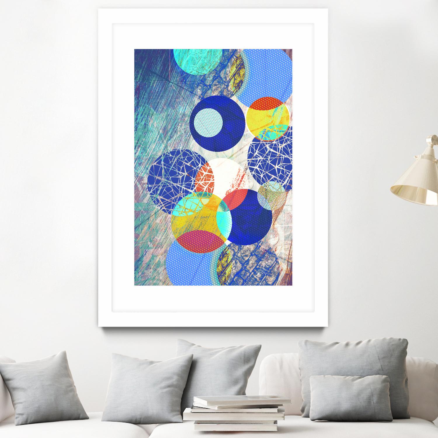 Patterned Circles 1 by THE Studio on GIANT ART - red abstract