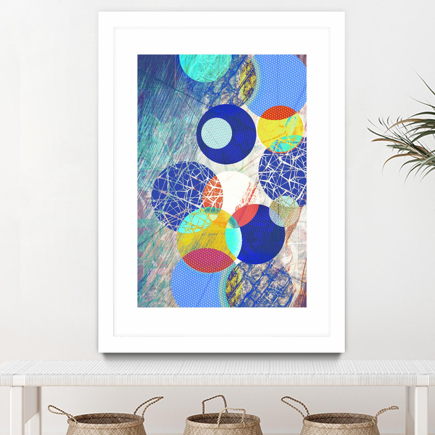 Patterned Circles 1 by THE Studio on GIANT ART - red abstract