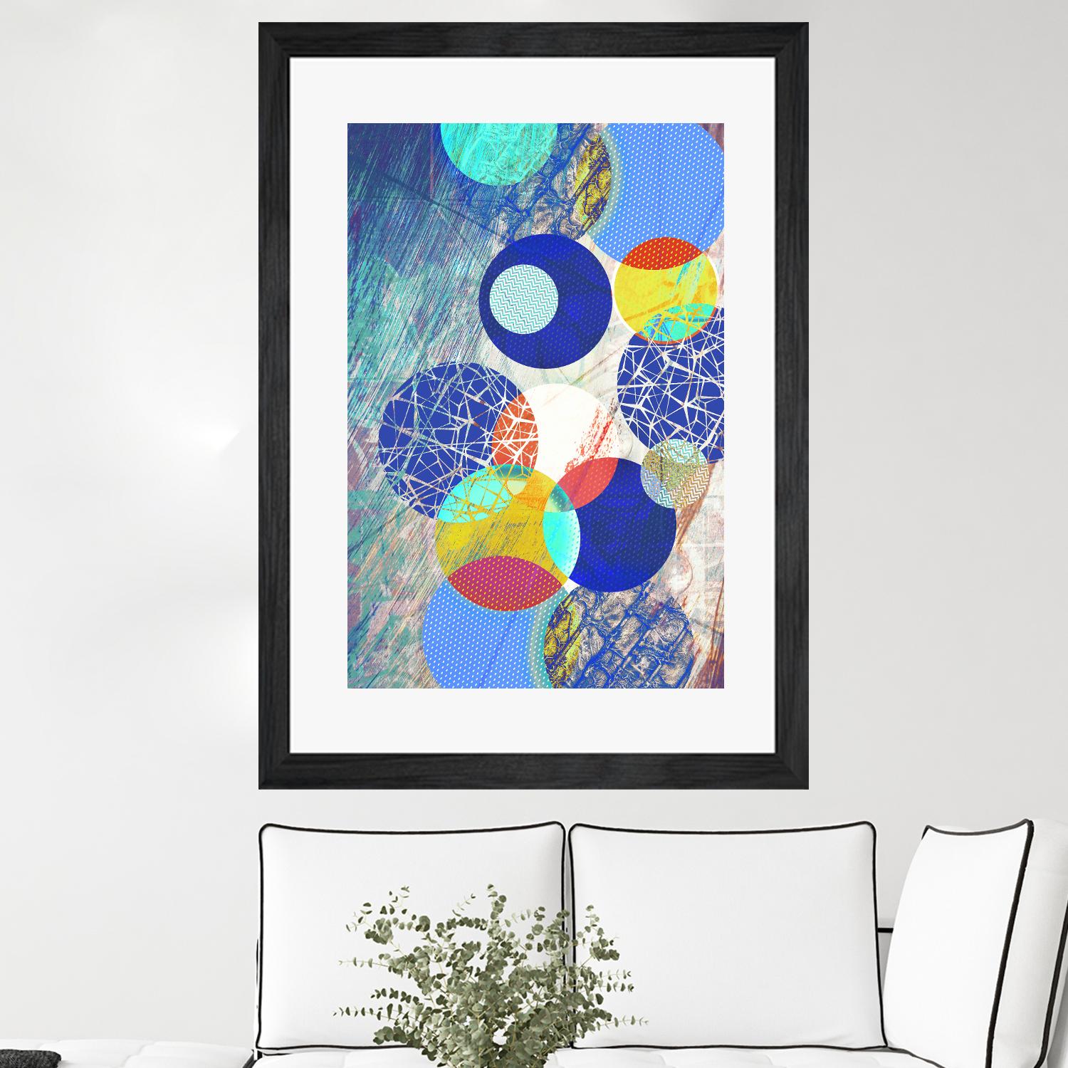 Patterned Circles 1 by THE Studio on GIANT ART - red abstract