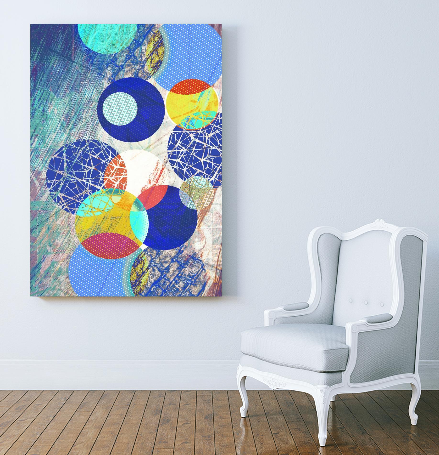 Patterned Circles 1 by THE Studio on GIANT ART - red abstract