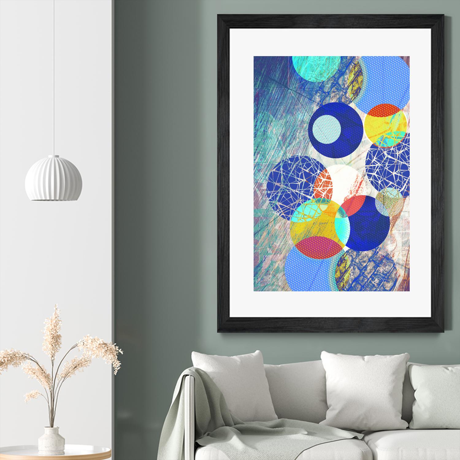 Patterned Circles 1 by THE Studio on GIANT ART - red abstract