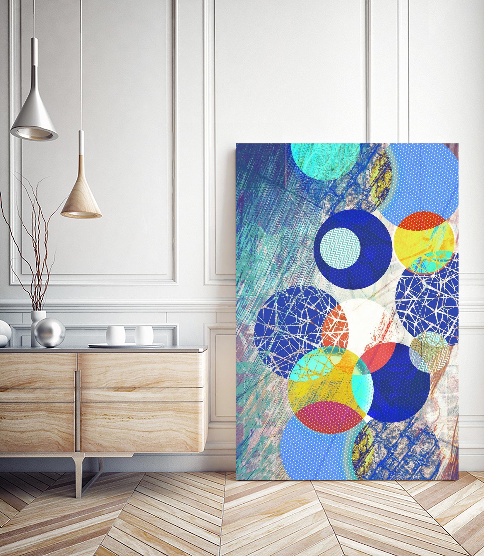 Patterned Circles 1 by THE Studio on GIANT ART - red abstract