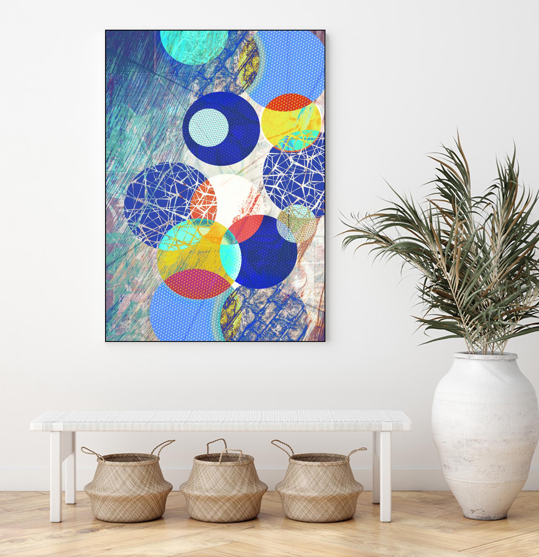 Patterned Circles 1 by THE Studio on GIANT ART - red abstract