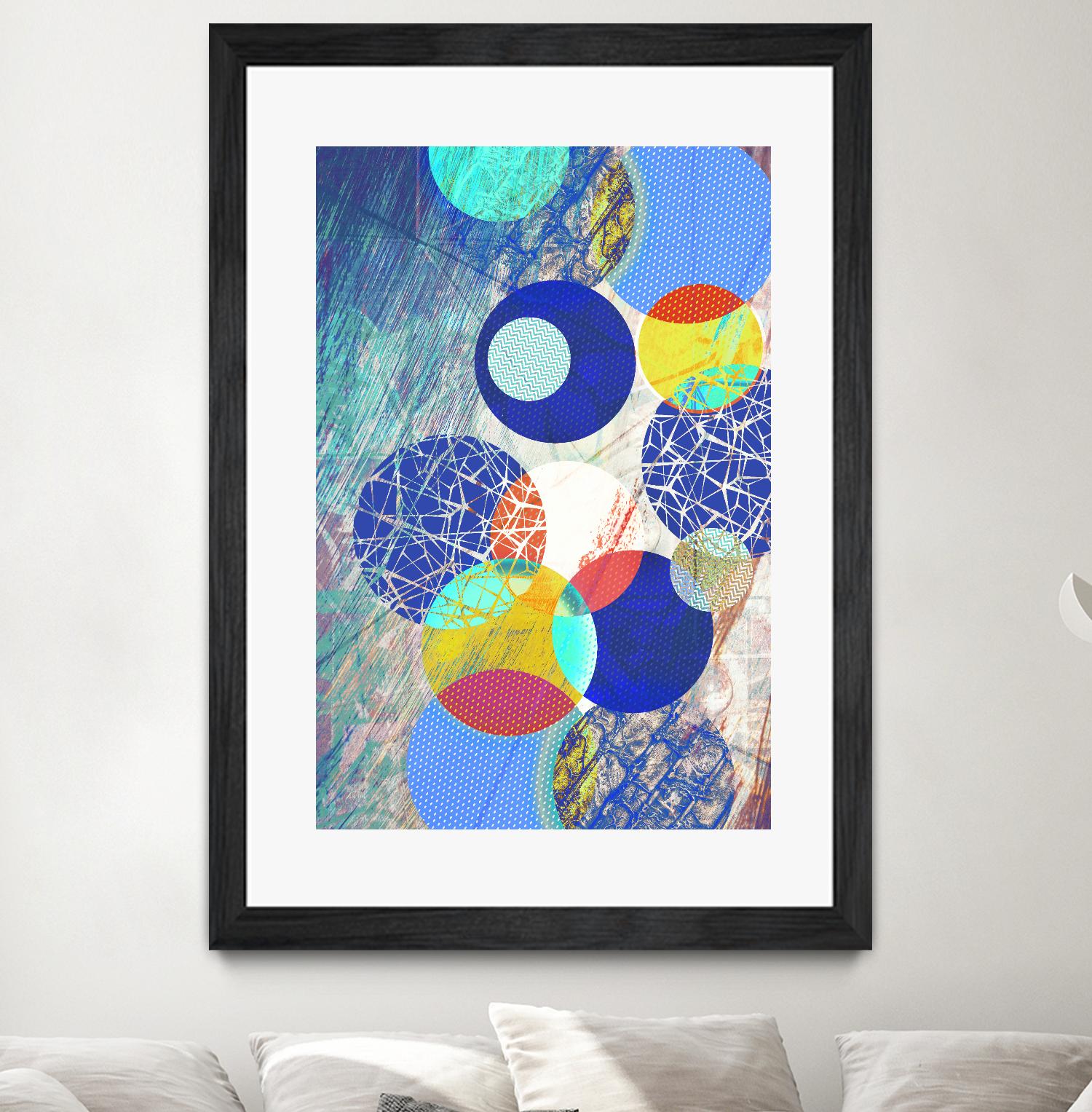 Patterned Circles 1 by THE Studio on GIANT ART - red abstract