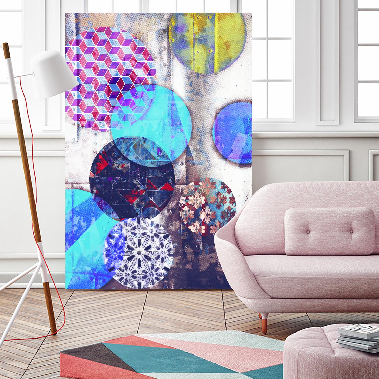 Patterned Circles 2 by THE Studio on GIANT ART - brown abstract