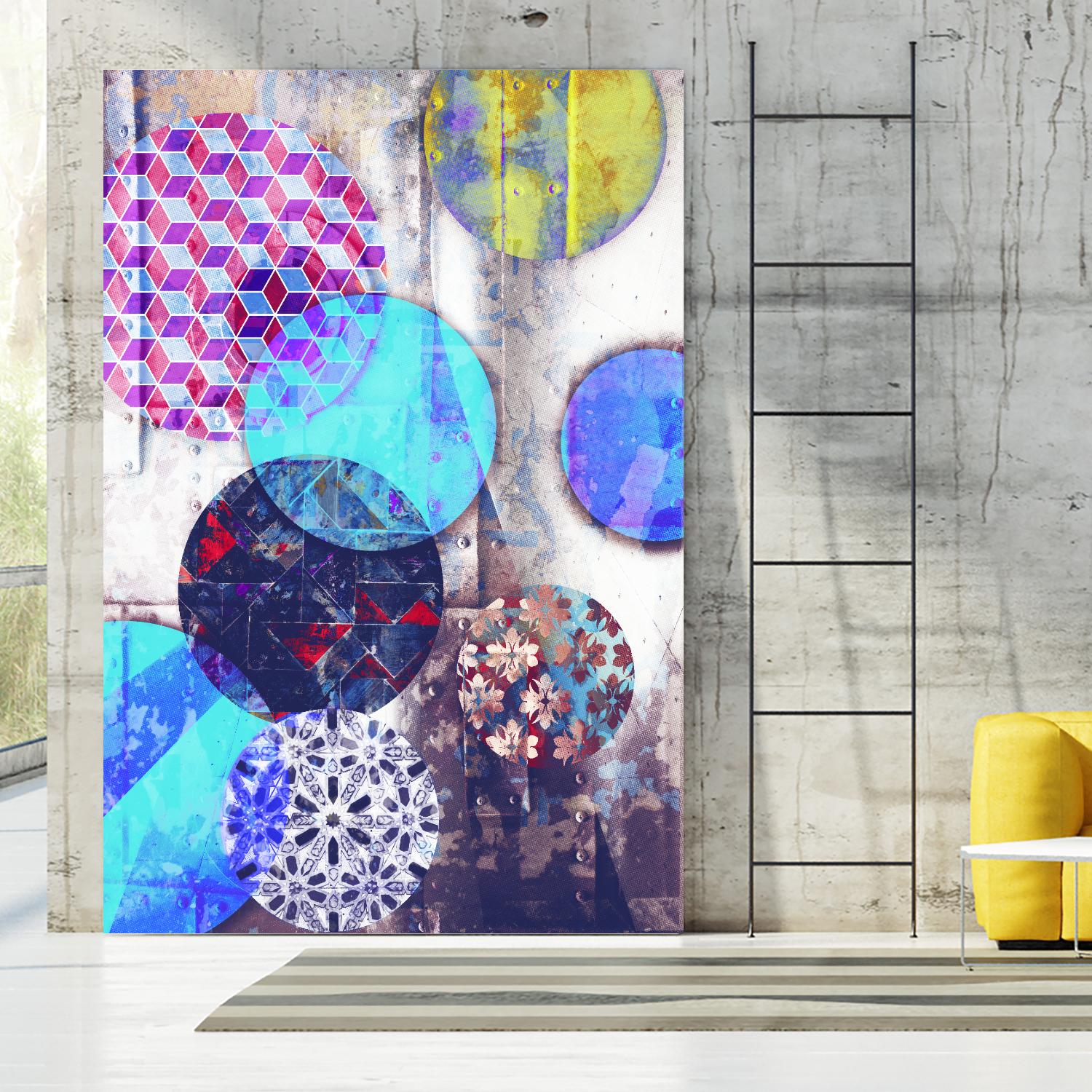 Patterned Circles 2 by THE Studio on GIANT ART - brown abstract